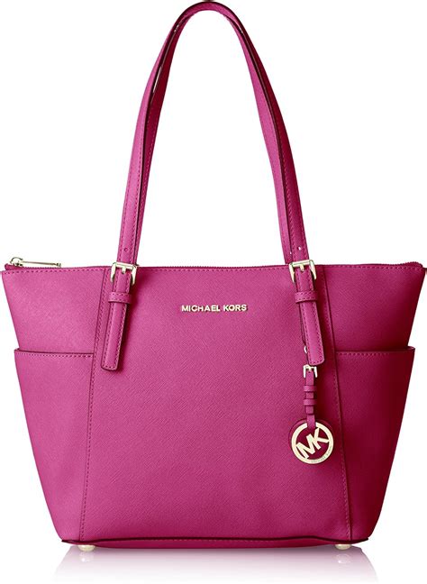 michael kors jet set saffiano fuchsia|jet set large saffiano leather.